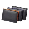 محفظة الجلدية السوداء ثلاث دفعات من البرتقالي والأزرق الأسود Item Picture